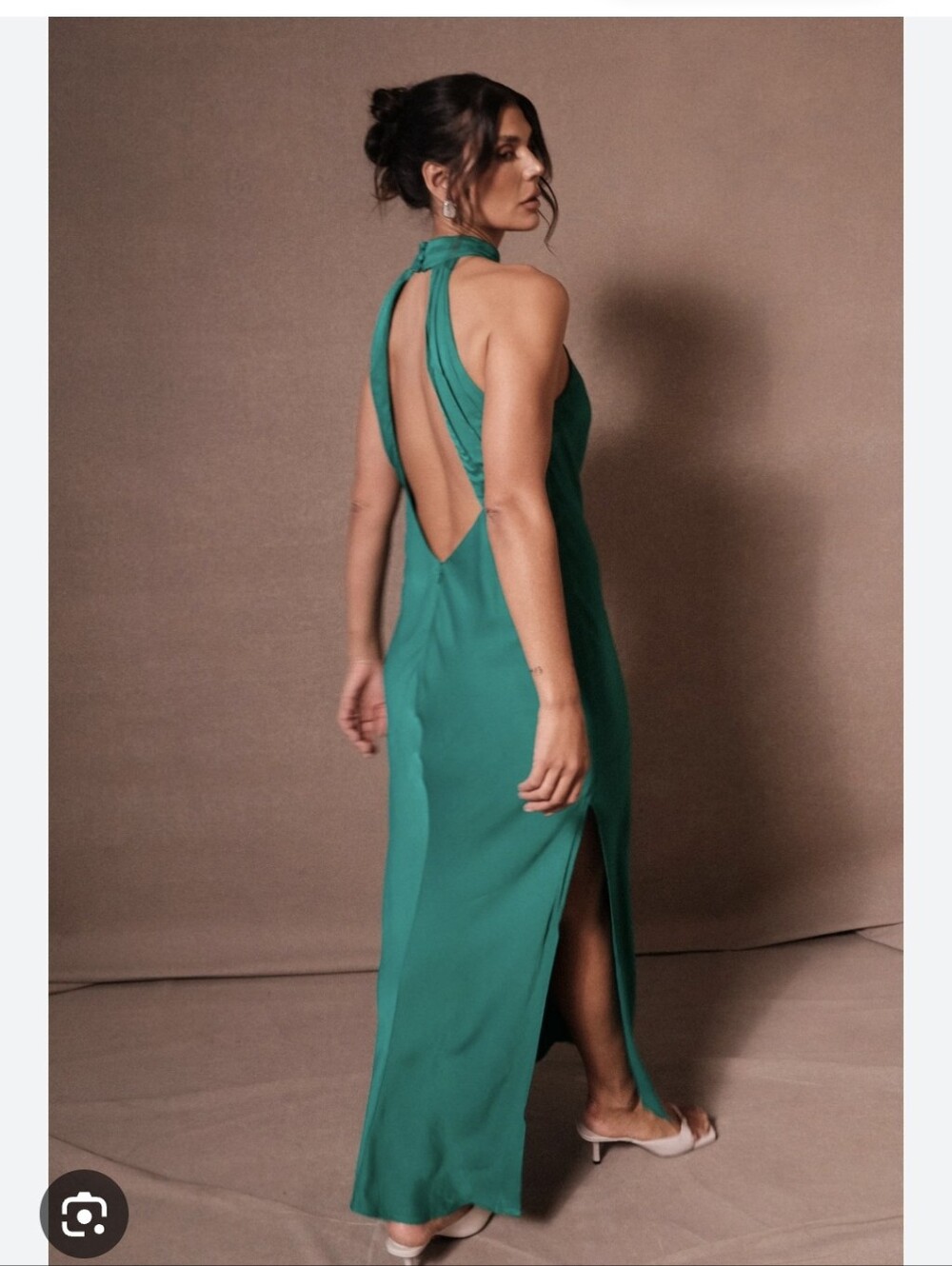 Meshki  Claire Emerald Green Halter Backless Maxi Dress Sz.XXL NWT